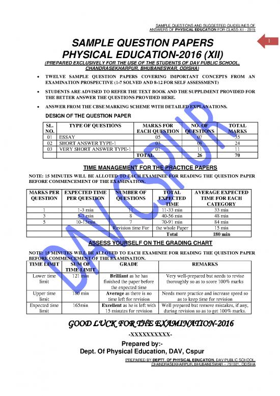 picture Education Pdf 111954 | Physical Education Sample Question Paper With Answer Xii 2016
