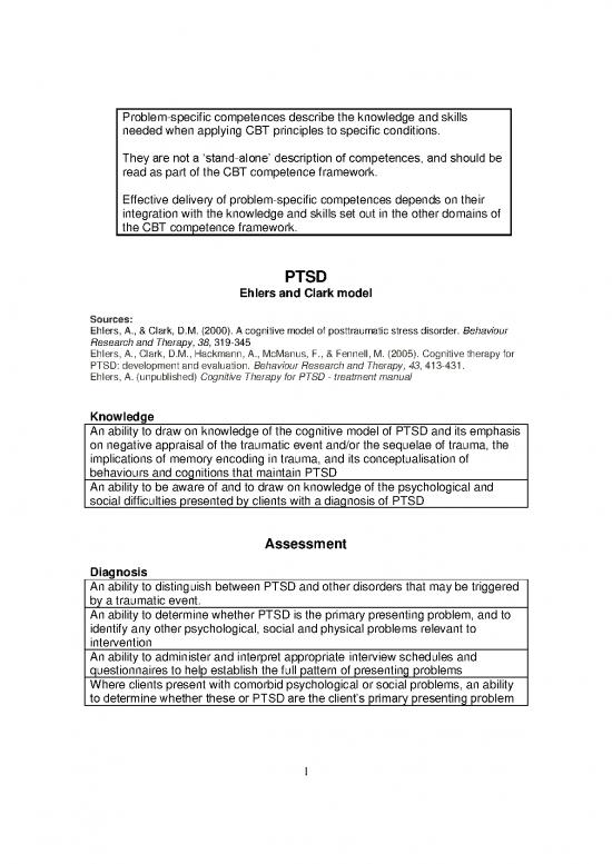 picture_Cbt For Ptsd Manual Pdf 110209 | Ptsd Ehlers Model