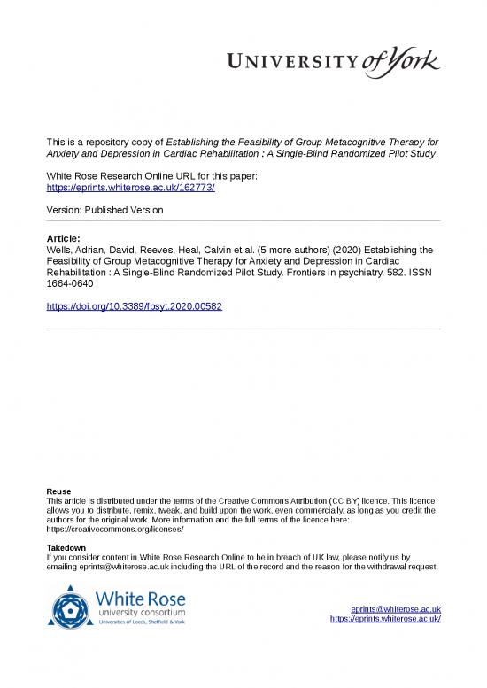 picture_Study Pdf 111011 | Wells Et Al Establishing The Feasibility Of Group Metacognitive Therapy