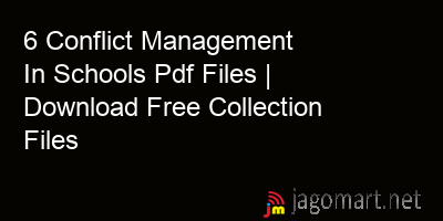 picture 6 Conflict Management In Schools Pdf Files | Download Free Collection Files