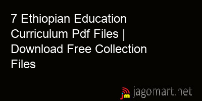 picture 7 Ethiopian Education Curriculum Pdf Files | Download Free Collection Files