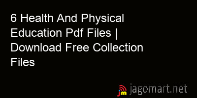 picture 6 Health And Physical Education Pdf Files | Download Free Collection Files
