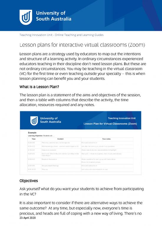 picture1_Classroom Pdf 114154 | 06 24 April 2020 Lesson Planning For Interactive Virtual Classrooms