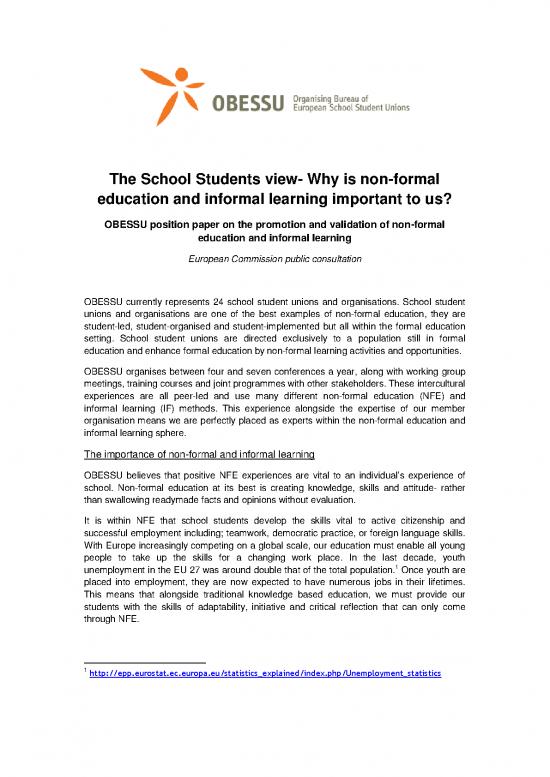 picture_Education Pdf 113510 | 2011   Obessu Position Paper On The Promotion And Validation Of Non Formal Education And Informal Learning