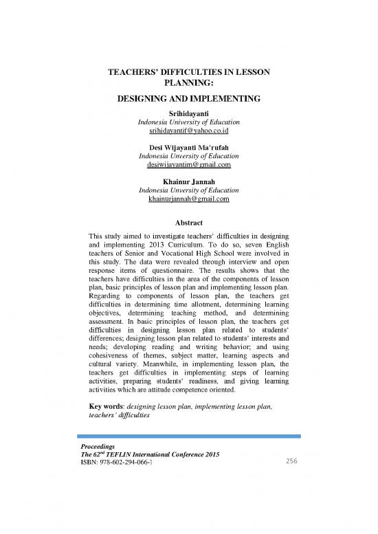 picture1_Study Pdf 114402 | 536 Srihidayanti Teachers  Difficulties In Lesson  Planning  Designing And Implementing