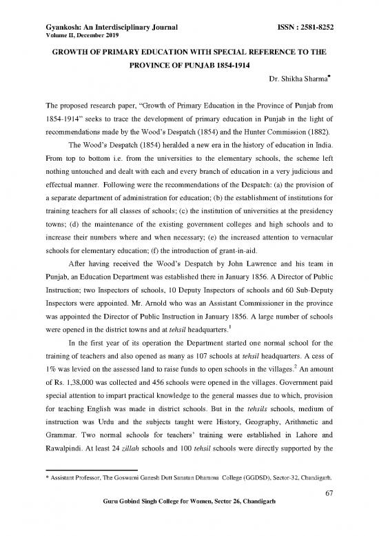 picture_Education For All Pdf 114129 | 7growth Of Primary Education With Special Reference To The Province Of Punjab 1854 1914