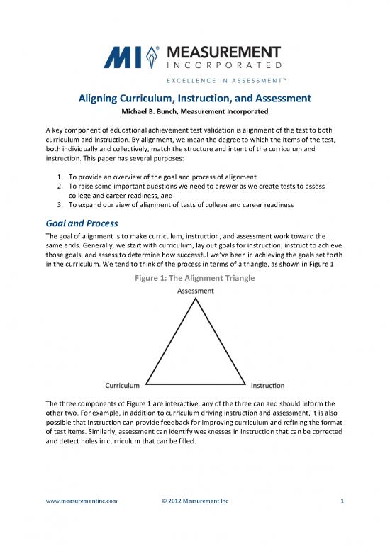 picture1_Career Pdf 114256 | Aligning Curriculum, Assessment, And Instruction ( Bunch, 2012)
