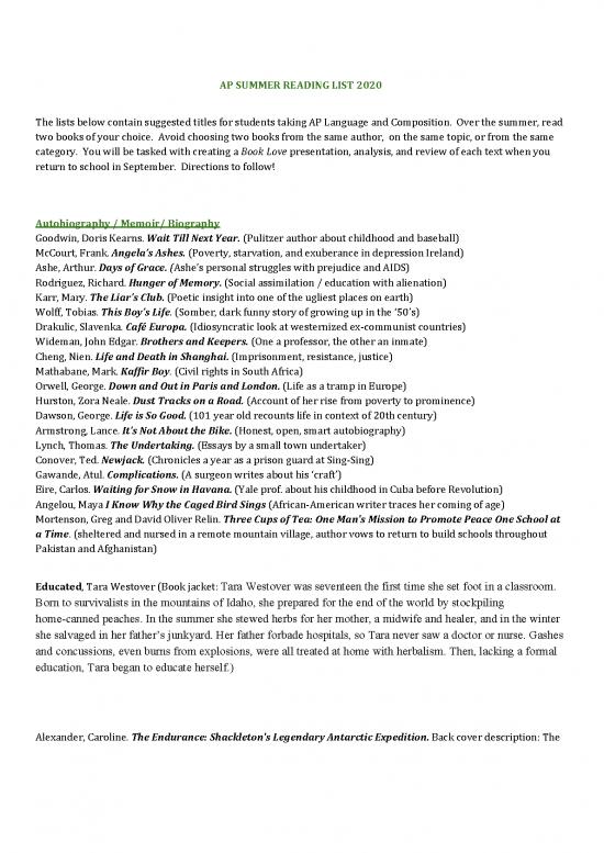 picture Education Pdf 112891 | Ap Summer Reading List 2020 2021