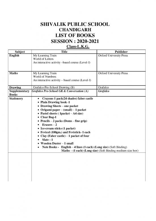 picture1_Learning Pdf 113646 | Book List Chandigarh