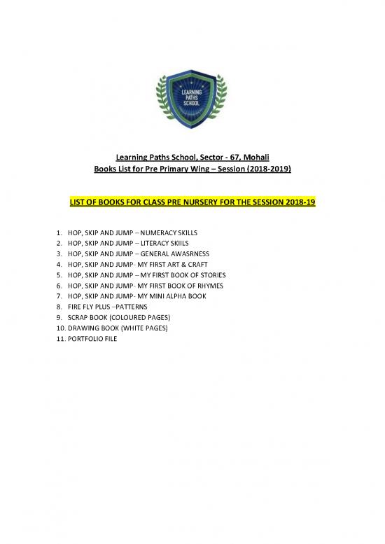 picture_General English Book Pdf 114902 | Books List Pre Primary To Class X Session 2018 2019