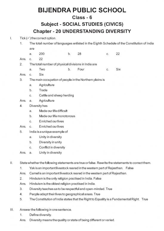 picture1_Agriculture Thesis Pdf 113874 | Class 6 Subject Social Studies Civics Chapter 20 Understanding Diversity