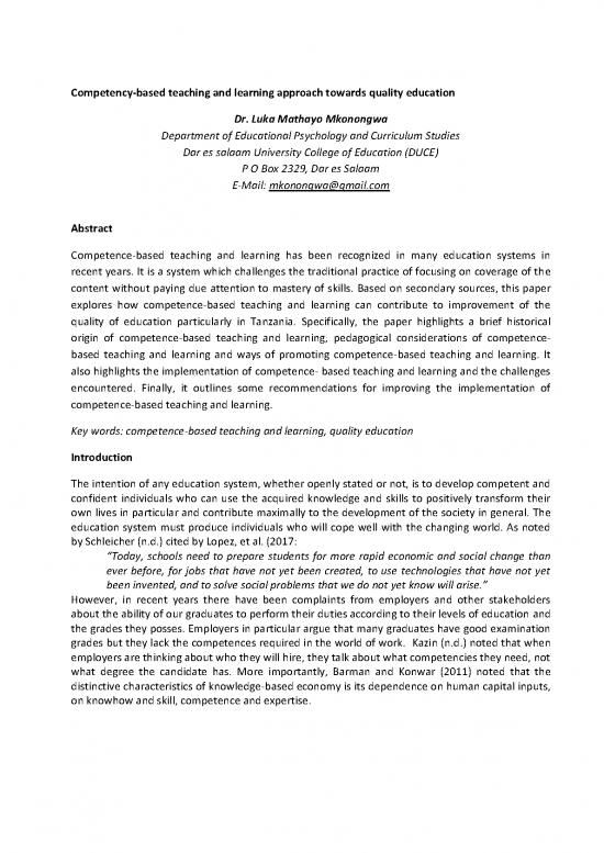 picture Education Pdf 113693 | Competency Based Teaching And Learning Approach Towards Quality Education