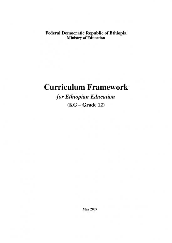 picture Education Pdf 112441 | Curriculum Framework For Ethiopian Education (kg &ndash; Grade 12)
