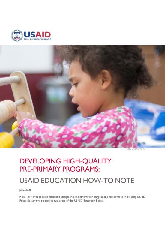picture_Developing High Quality Pre Primary Programs Usaid Education How To Note 508 (1)