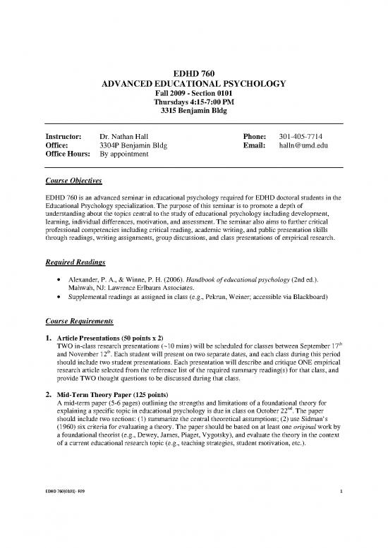 picture Learning Pdf 113832 | Edhd760 0101 F09 Syllabus