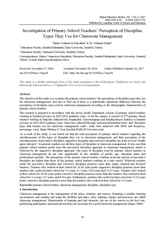 picture1_Types Of Discipline In Education Pdf 114086 | Ej1126805
