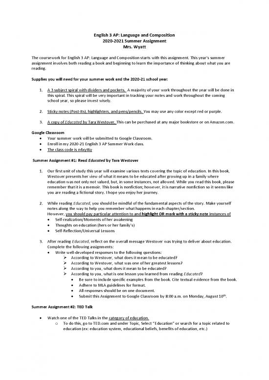 picture1_Educated Tara Westover Pdf 113937 | English 3 Ap