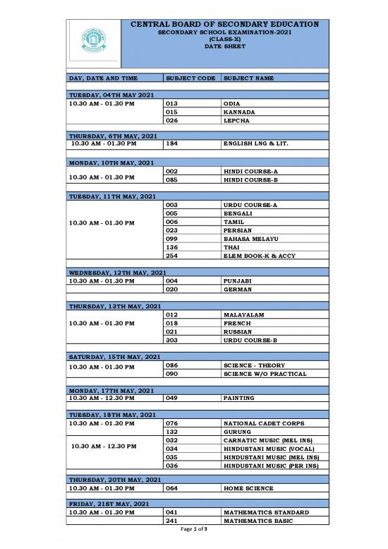 picture1_Education Pdf 113017 | Final Date Sheet 2021   X