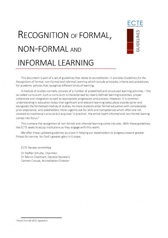 picture Non Formal Education Pdf 114027 | Guidelines For Recognition Of Formal Non Formal And Informal Learning