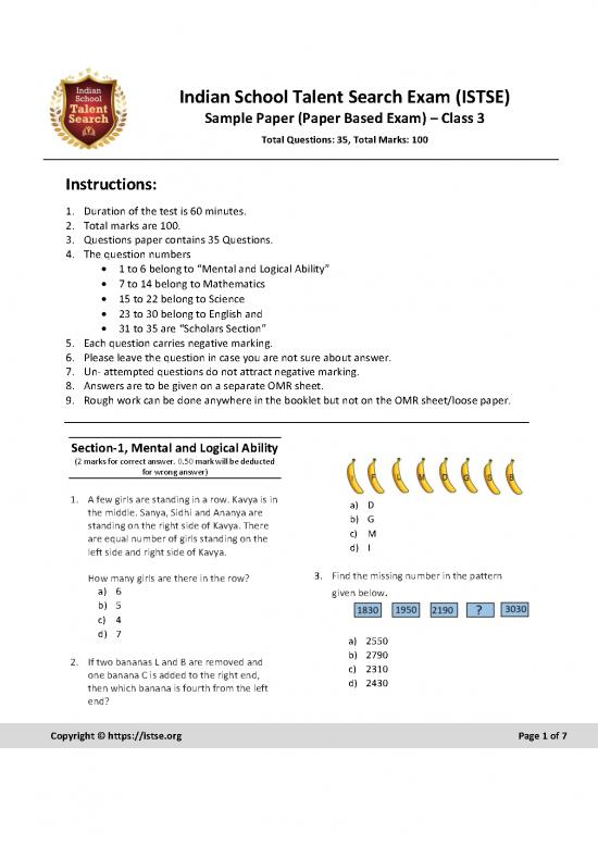 picture_Istse Sample Question Paper For Class 3