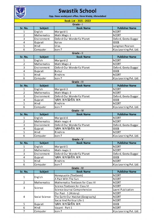 picture_List Of Books