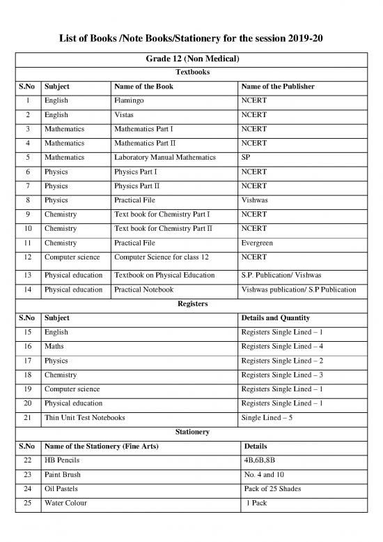 picture1_Education Pdf 113042 | List Of Books Grade12 Non Medical