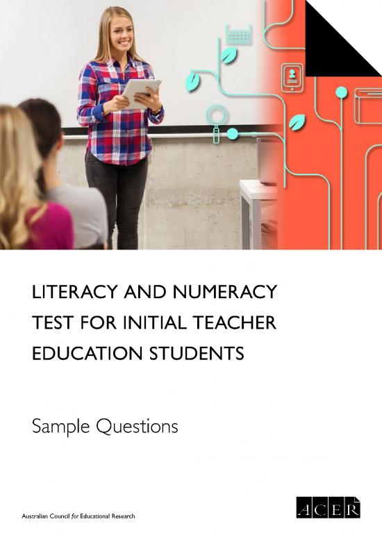 picture1_Education Pdf 112790 | Literacy And Numeracy Test For Initial Teacher Education Students   Sample Questions