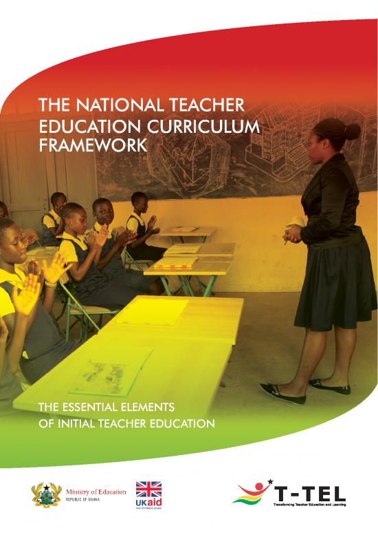 picture1_Education Pdf 112818 | National Teacher Education Curriculum Framework