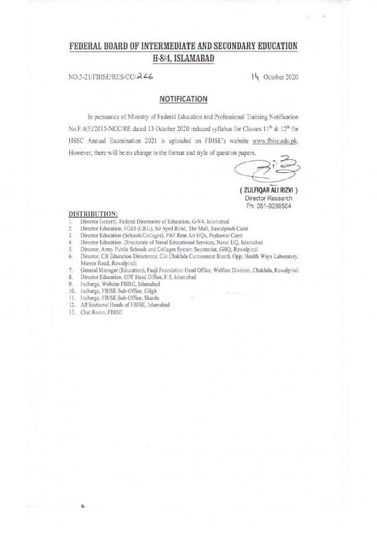 picture1_Education Pdf 113221 | Reduced Syllabus At Hssc Level (2021)