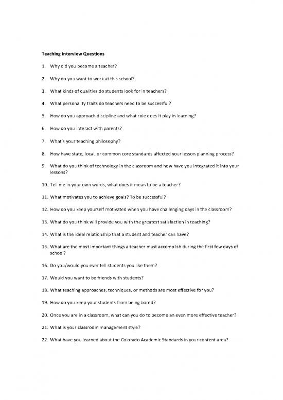 picture Learning Pdf 113063 | Teacher Interview Questions
