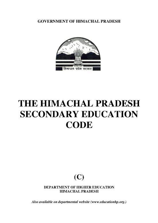 picture_Education Pdf 113805 | The Himachal Pradesh Secondary Education Code