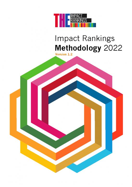 picture Education Pdf 113545 | à¸„à¸¹à¹ˆà¸¡à¸·à¸­thimpactrankingmethodolog2022