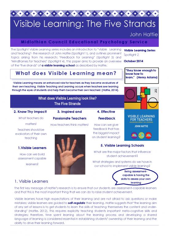 picture_Educational Psychology Pdf 113454 | Visible Learning The Five Strands
