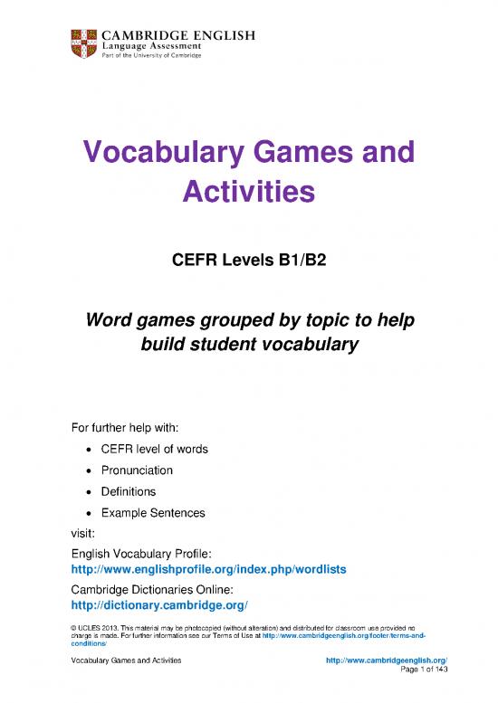 picture1_Classroom Pdf 112993 | Vocabulary Games And Activities