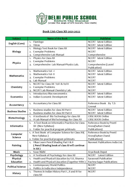 picture Economics Pdf 113125 | Xii Book List 2021 22
