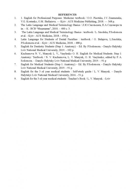 picture Medicine Textbook Pdf 115817 | 05 List Of Compulsory And Supplementary Literature For The 1st Year English Medium