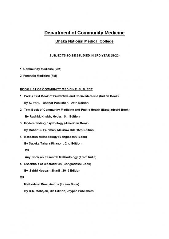 picture_Park Community Medicine 26th Edition 116313 | 1620018799 Routine And Book List Of Community Medicine
