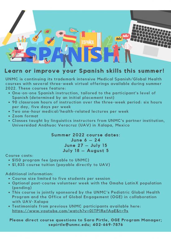 picture_Medical Spanish Pdf 116438 | 2022 Medical Spanish Summer Course