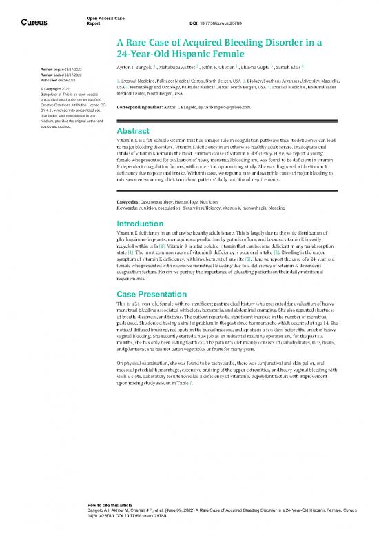 picture1_Medicine Pdf 115483 | 92863 A Rare Case Of Acquired Bleeding Disorder In A 24 Year Old Hispanic Female