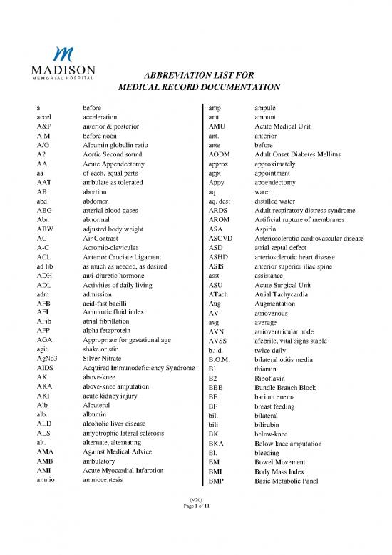 picture1_Abbreviation List For Medical Record Documentation V20