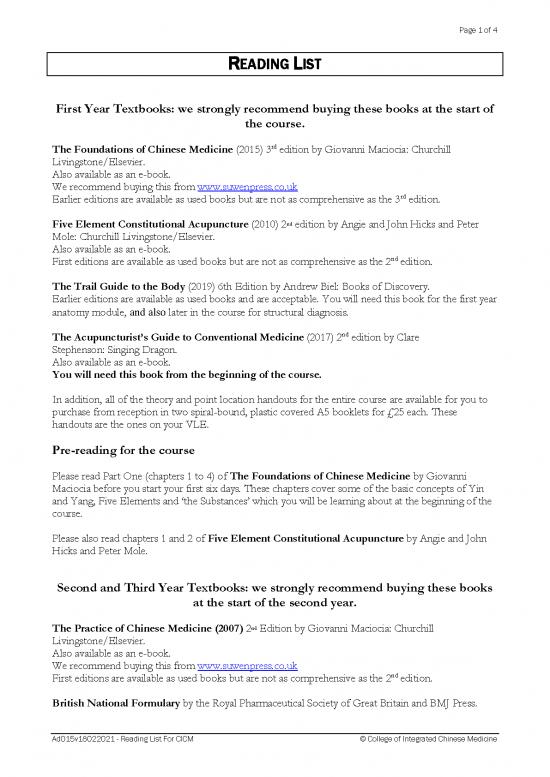 picture Medicine Pdf 115437 | Ad015v18022021 Reading List For Cicm