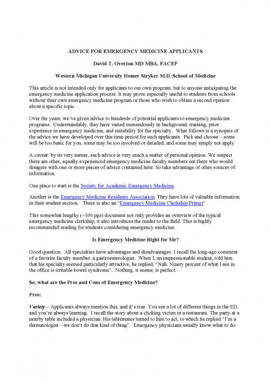 picture Medicine Pdf 115321 | Advice For Emergency Medicine Applicants 2017