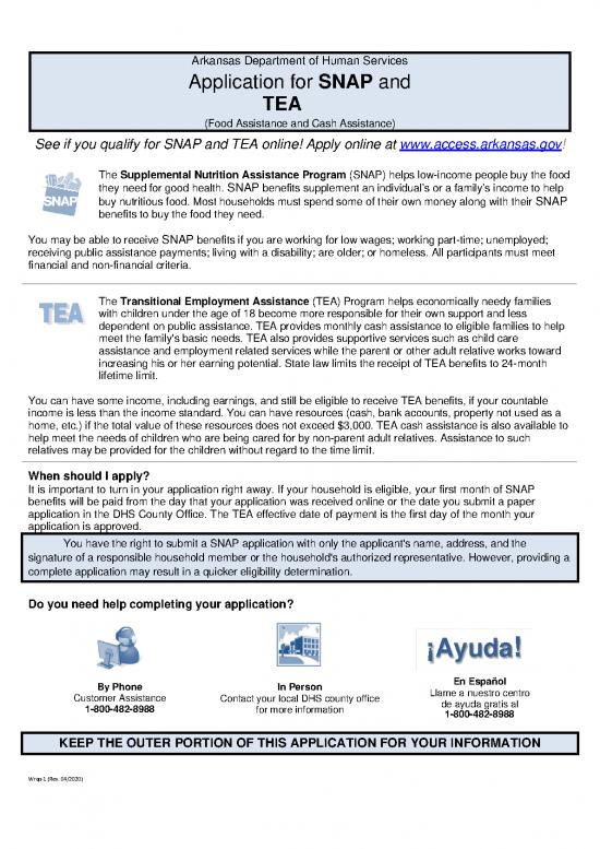 picture_Nutrition Pdf 115274 | Application For Snap And Tea Dco 0215