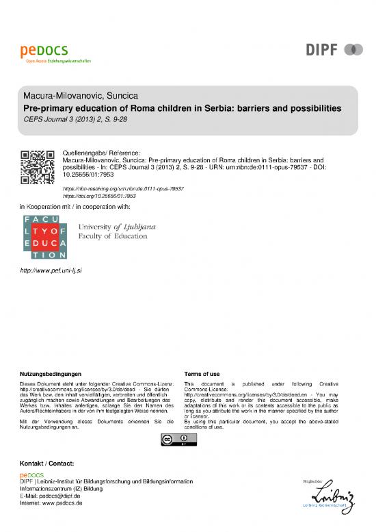 picture1_Cepsj 2013 2 Macuramilovanovic Pre Primary Education Of Roma