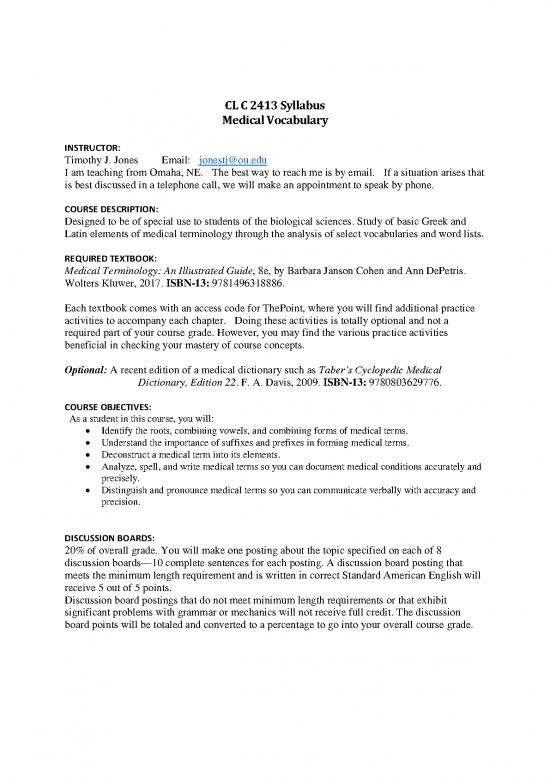picture Medical Vocabulary Pdf 115358 | Clc2413syllabusandplan2016canvas