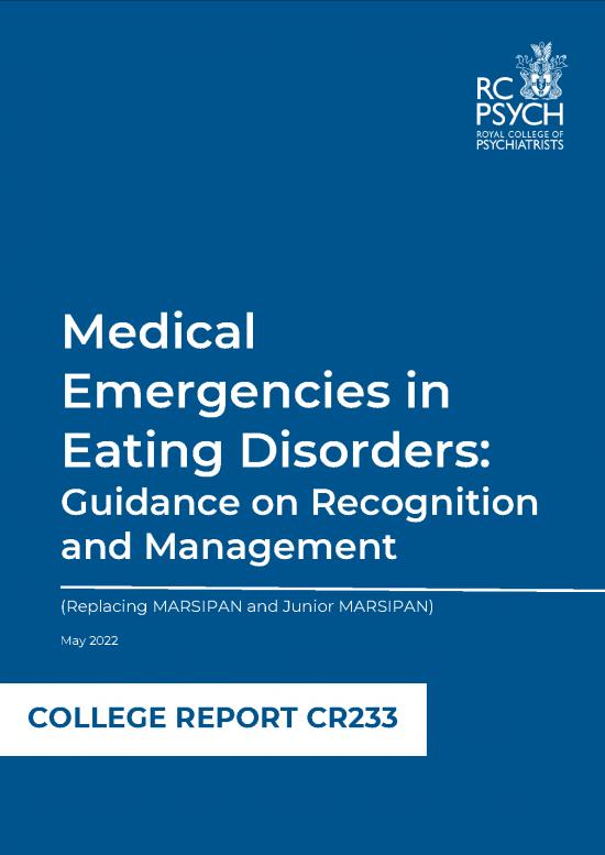picture1_Medical Emergencies Pdf 116036 | College Report Cr233 Medical Emergencies In Eating Disorders (meed) Guidance