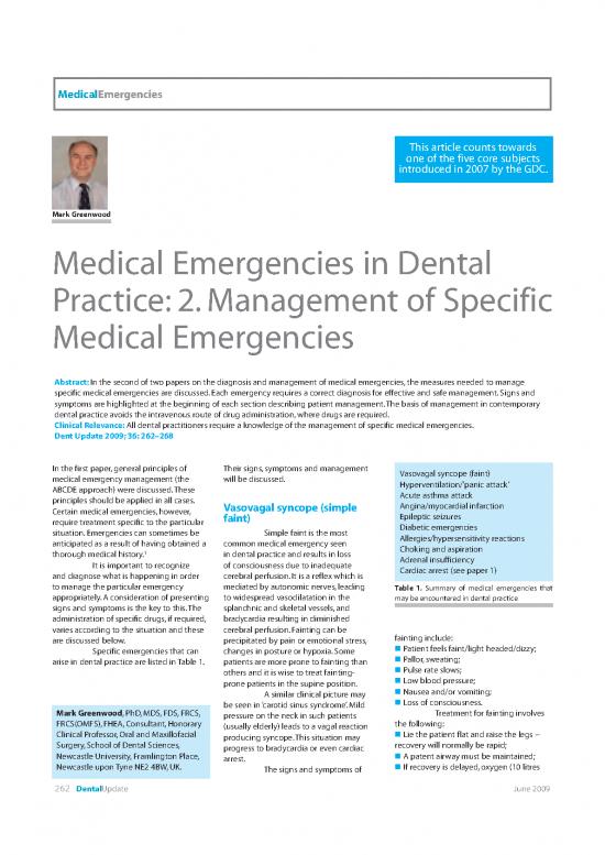 picture_Medical Emergencies Pdf 115260 | Dent Update 2009 36 262 268 10 Second Part