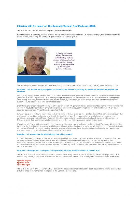 picture German New Medicine Pdf 116299 | Dhamer Interview