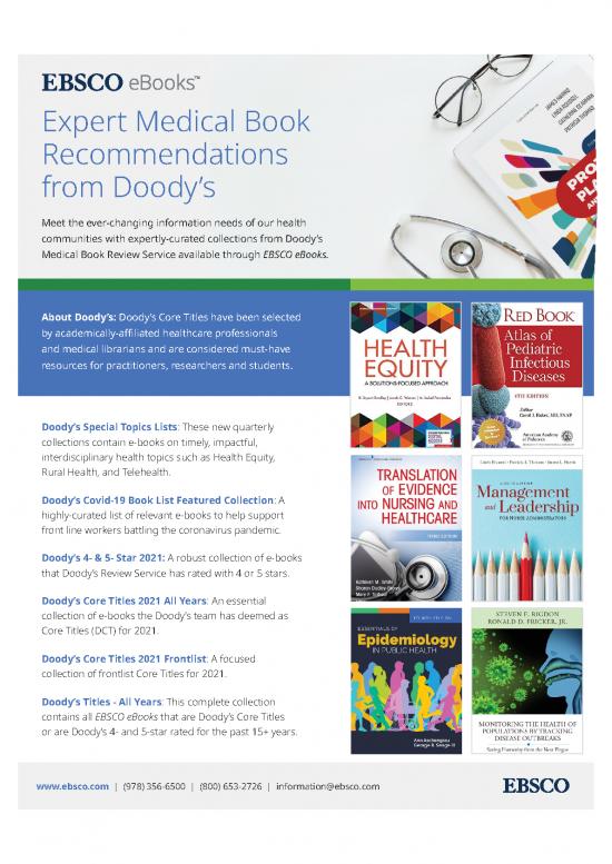 picture All Medical Books Pdf 117083 | Ebsco Ebooks Doodys Medical Collections Solution Brief