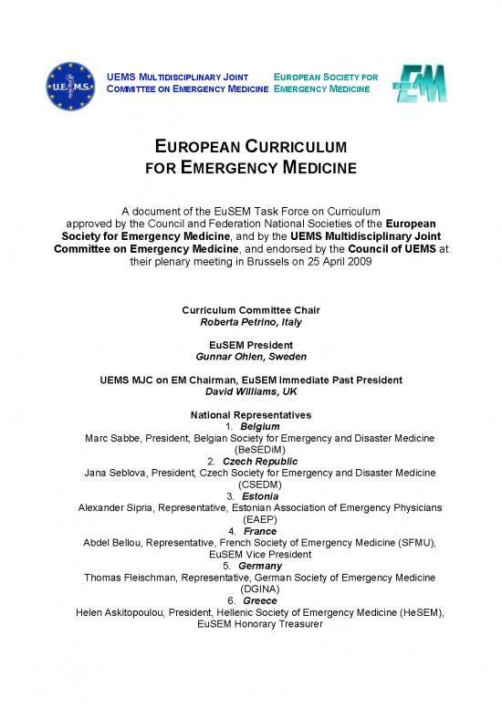 picture_Medicine Pdf 115508 | European Curriculum For Em Aug09 Djw